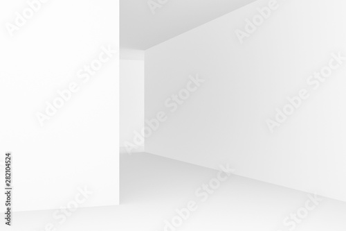 Wallpaper Mural Abstract background of white interior design. 3D rendering. Torontodigital.ca