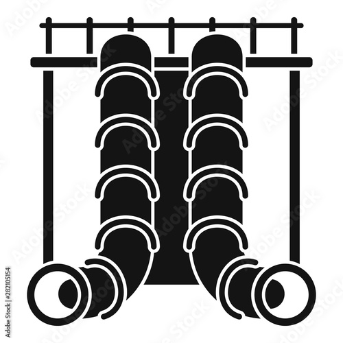 Aquapark pipe slide icon. Simple illustration of aquapark pipe slide vector icon for web design isolated on white background