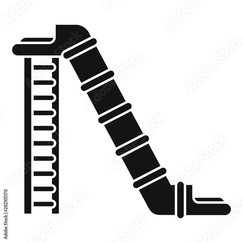 Tower pipe aquapark icon. Simple illustration of tower pipe aquapark vector icon for web design isolated on white background