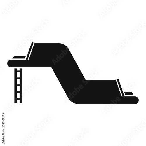Rubber waterpark slide icon. Simple illustration of rubber waterpark slide vector icon for web design isolated on white background