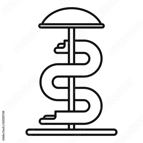 Aquapark kid pipe icon. Outline aquapark kid pipe vector icon for web design isolated on white background