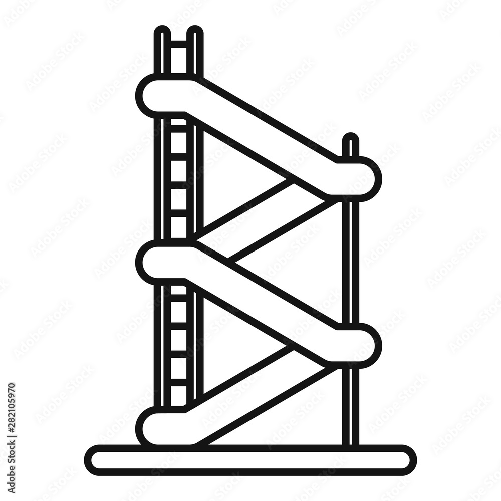 Aquapark jumping tower icon. Outline aquapark jumping tower vector icon for web design isolated on white background Aquapark jumping tower icon. Outline aquapark jumping tower vector icon for web design isolated on white background