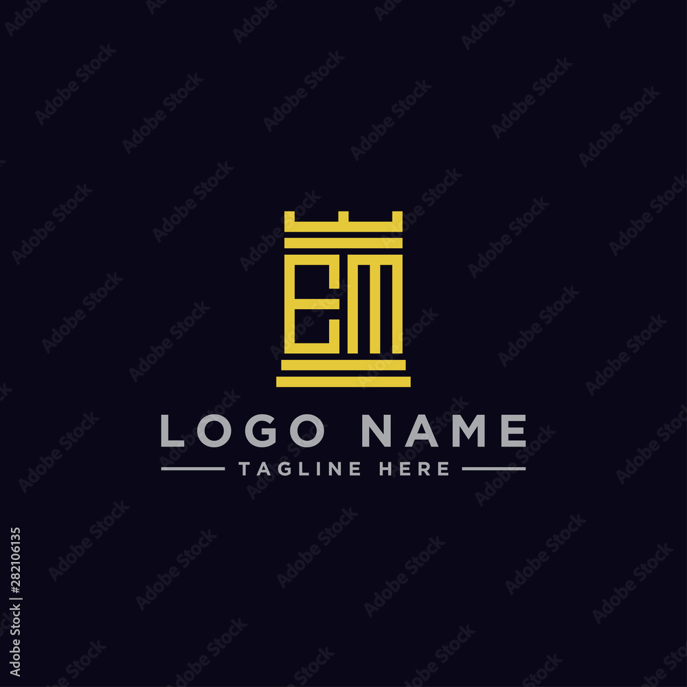 Inspiring company logo designs from the initial letters EM logo icon. -Vectors Inspiring company logo designs from the initial letters EM logo icon. -Vectors
