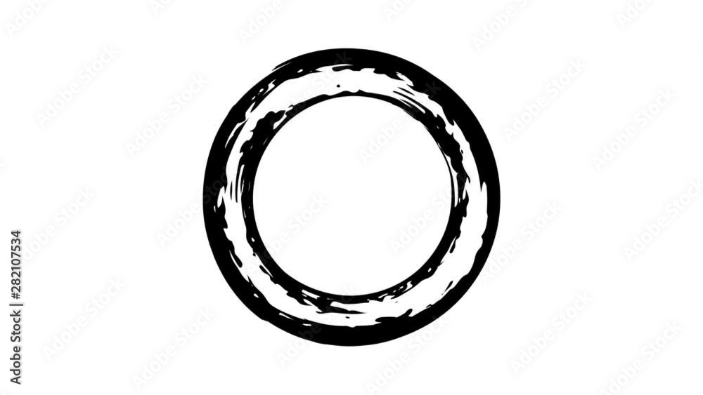 The appearance of the ink circle on a transparent background The appearance of the ink circle on a transparent background