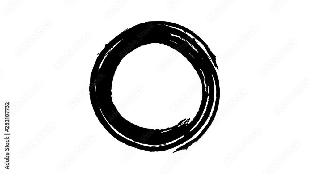 Paint a black circle with paint Paint a black circle with paint