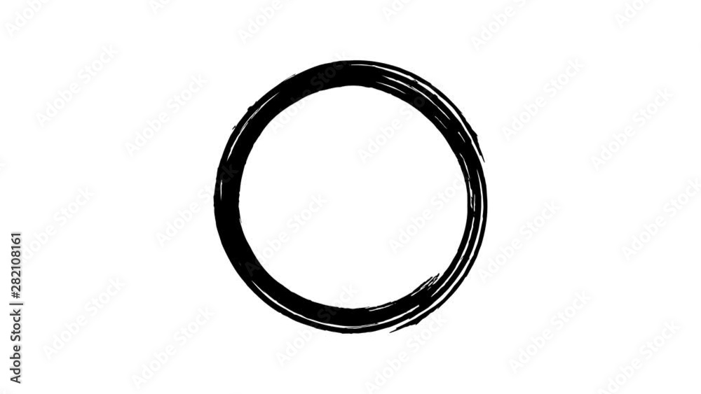 A black round stain of paint appears A black round stain of paint appears
