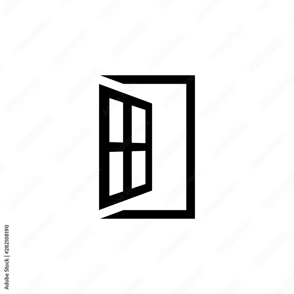 window silhouette furniture furnishing exterior interior home architecture image vector icon logo