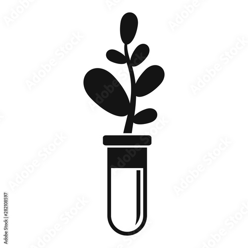 Gmo plant tube icon. Simple illustration of gmo plant tube vector icon for web design isolated on white background
