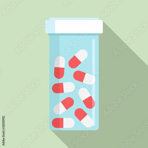 Jar capsule icon. Flat illustration of jar capsule vector icon for web design