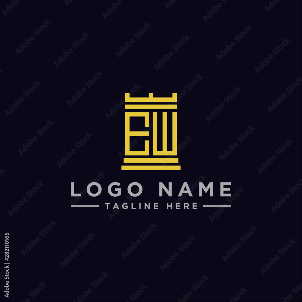 inspiring logo designs for companies from the initial letters of the EW logo icon. -Vectors inspiring logo designs for companies from the initial letters of the EW logo icon. -Vectors