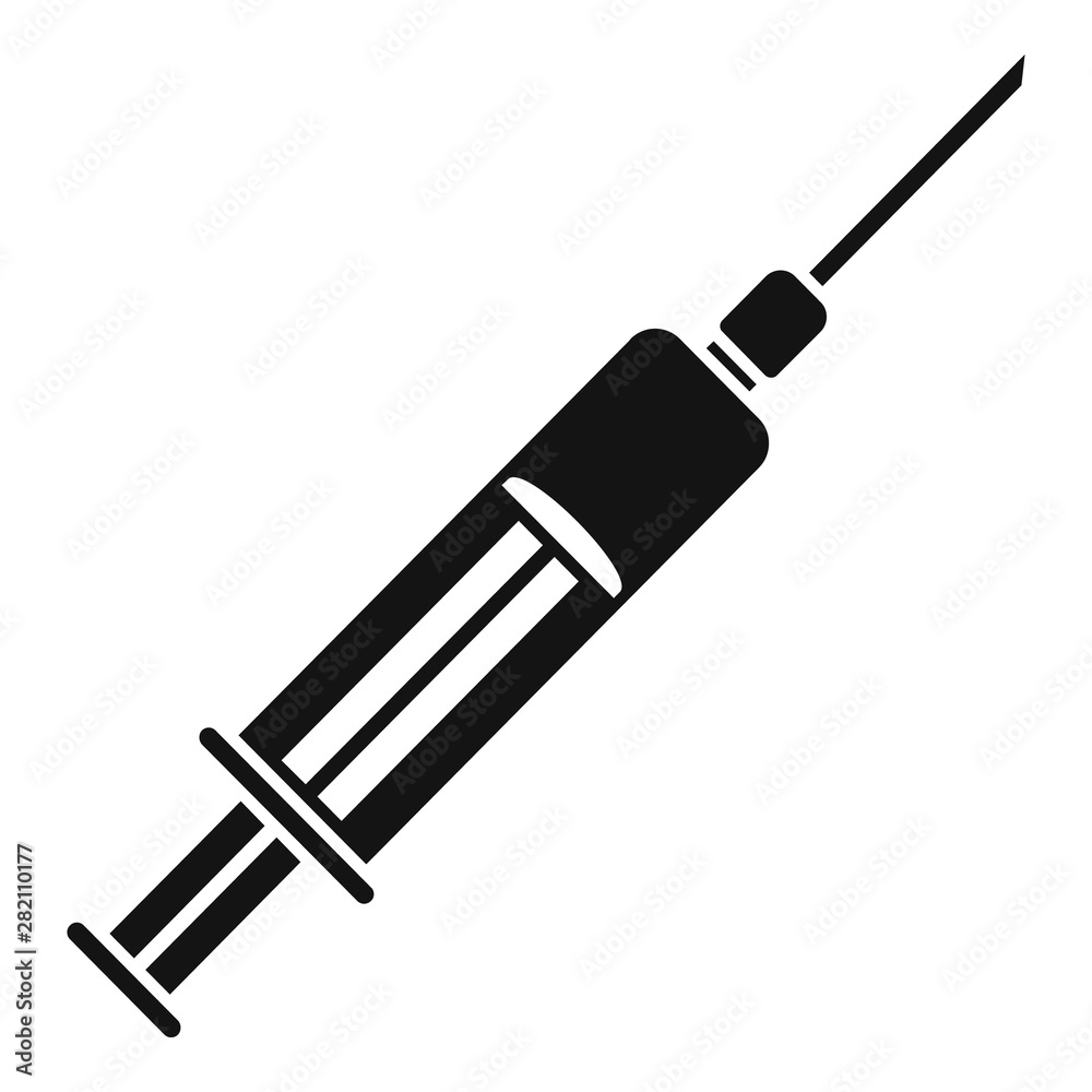 Blood syringe icon. Simple illustration of blood syringe vector icon for web design isolated on white background Blood syringe icon. Simple illustration of blood syringe vector icon for web design isolated on white background