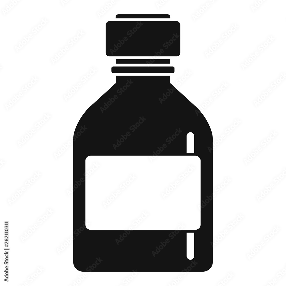 Liquid medical bottle icon. Simple illustration of liquid medical bottle vector icon for web design isolated on white background