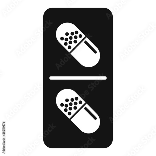 Modern antibiotic capsule icon. Simple illustration of modern antibiotic capsule vector icon for web design isolated on white background