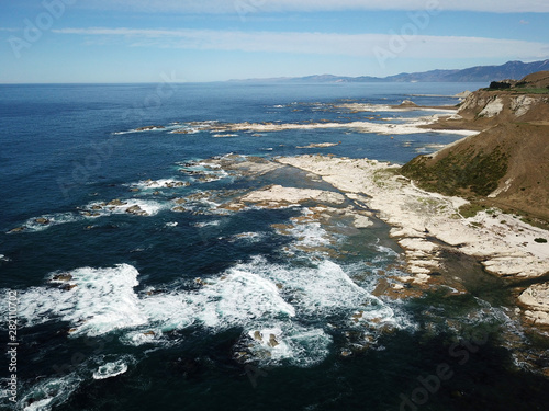 Aerial view Kaikoura Peninsula & coast, Kaikoura, New Zealand