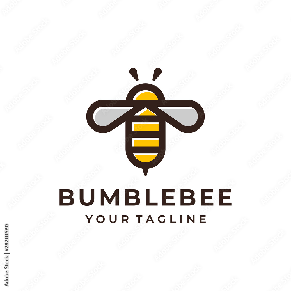 Bee logo and icon design vector.