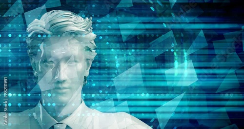 Wallpaper Mural Asian Business Man Using Digital Solutions Technology Concept Art Torontodigital.ca