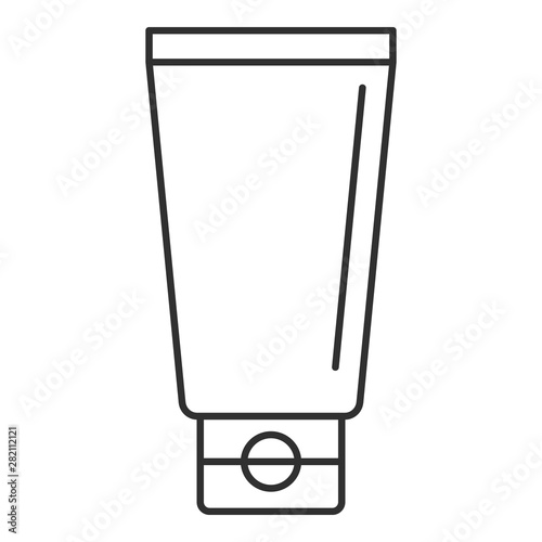 Cream tube icon. Outline cream tube vector icon for web design isolated on white background