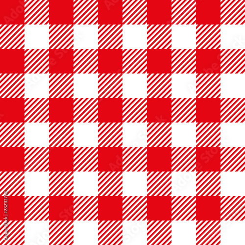 background of checkered red and white stripes
