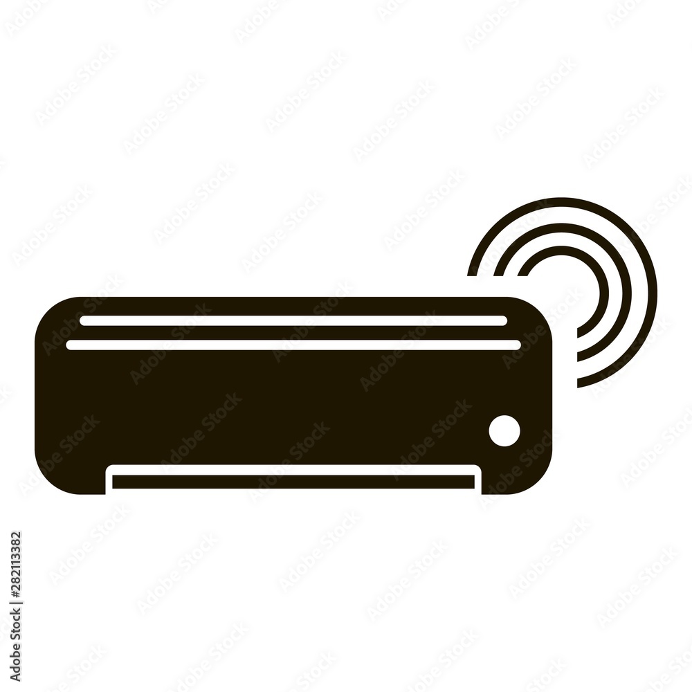 Smart air conditioner icon. Simple illustration of smart air conditioner vector icon for web design isolated on white background Smart air conditioner icon. Simple illustration of smart air conditioner vector icon for web design isolated on white background