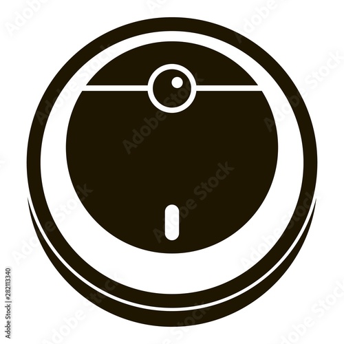 Smart robot vacuum cleaner icon. Simple illustration of smart robot vacuum cleaner vector icon for web design isolated on white background