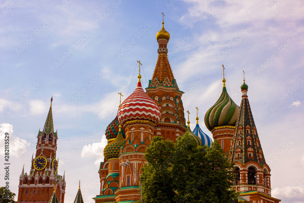 St. Basil's Cathedral in the center of Moscow