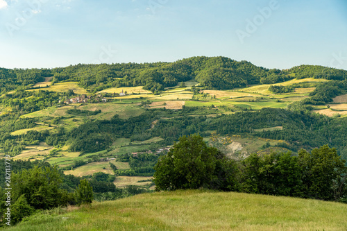 Landscape of Passo del Cerro at springtime