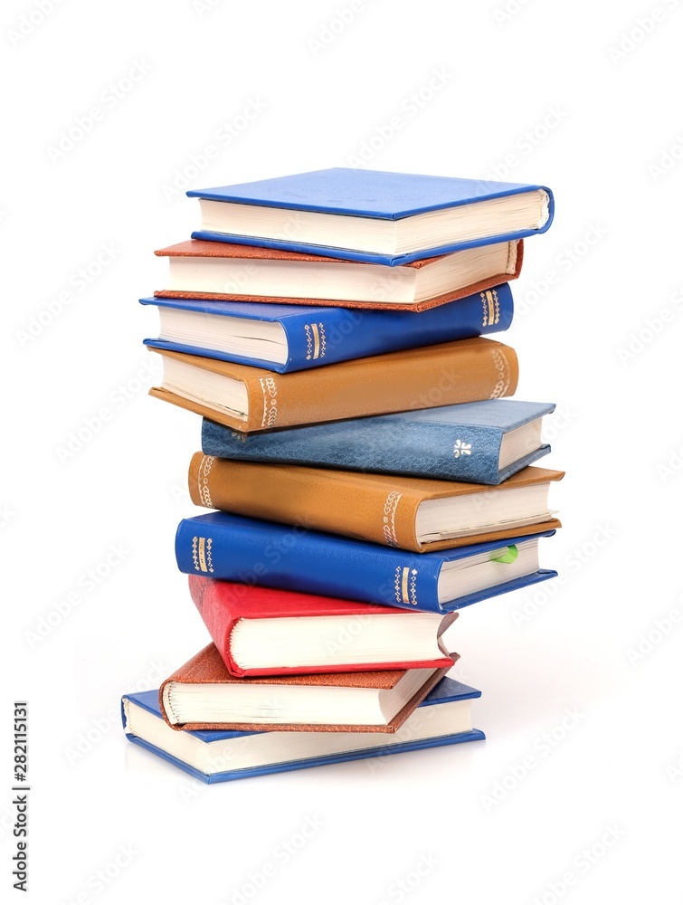 Stack of books isolated on white background Stack of books isolated on white background
