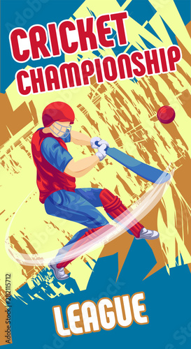 Cricket league concept banner. Cartoon illustration of cricket league vector concept banner for web design