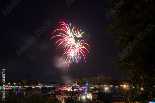 firework in front of danube river © Peter