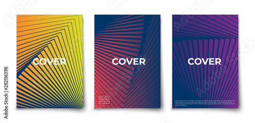 Minimal vector covers design. Abstract halftone