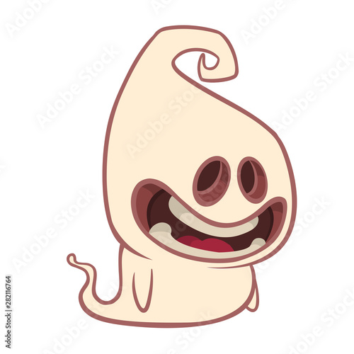 Funny cartoon ghost character
