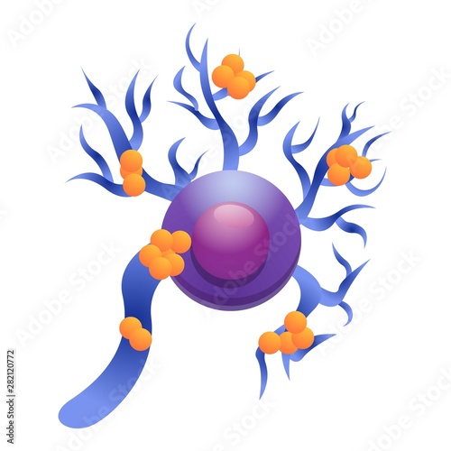 Neuron sick disease icon. Cartoon of neuron sick disease vector icon for web design isolated on white background