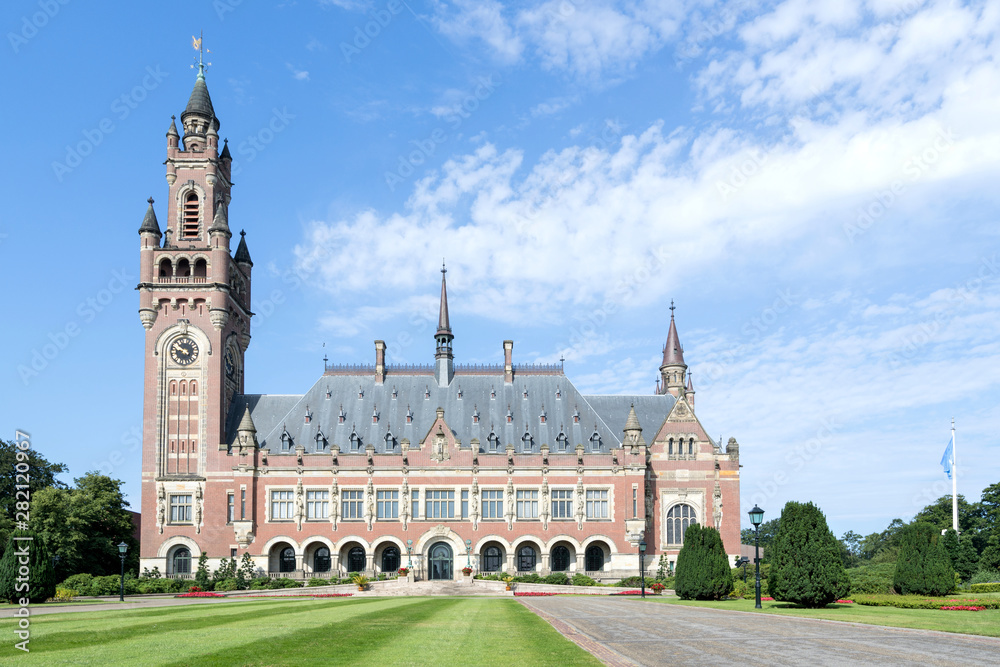 Vredespaleis (Peace Palace), an international law administrative building in The Hague, The Netherlands. It houses the International Court of Justice.