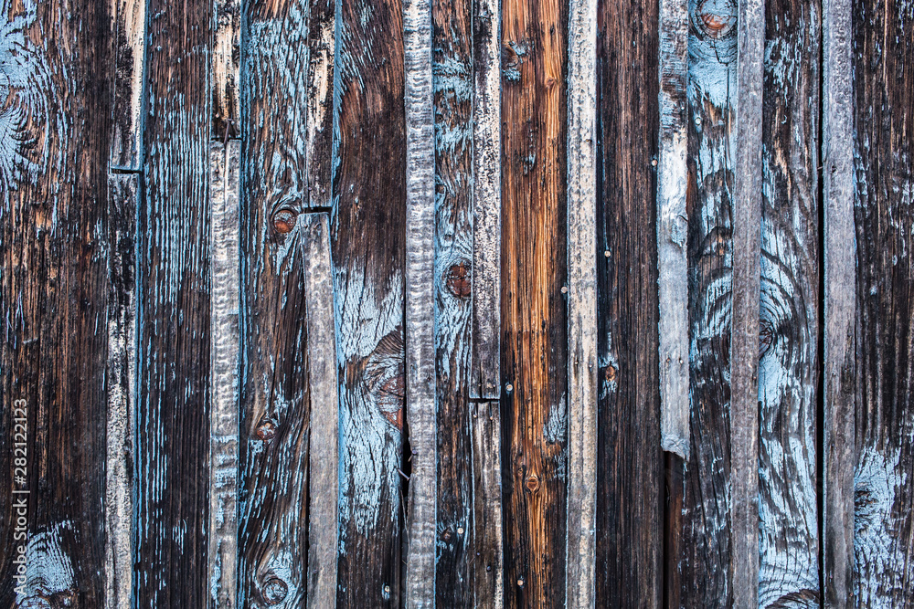 Obraz premium Colorful wooden background texture. Vertical planks, bars