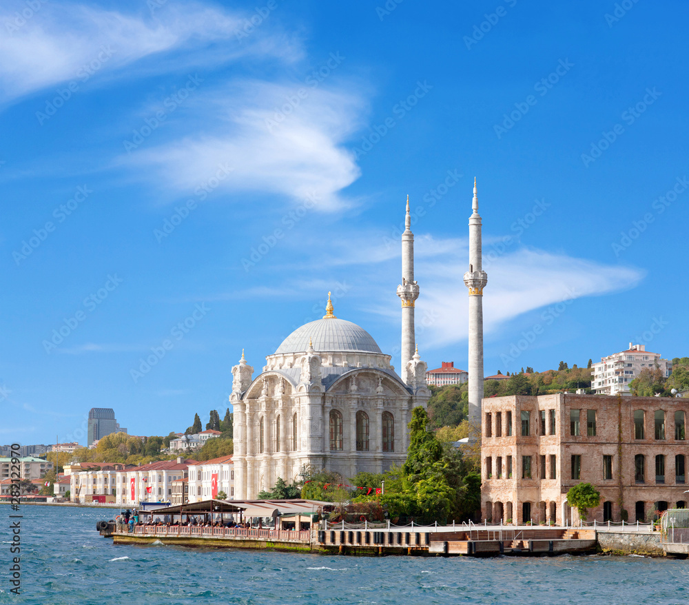 Ortakoy Mosque - Grand Imperial Mosque of Sultan Abdulmecidthe in Besiktas, Istanbul, Turkey
