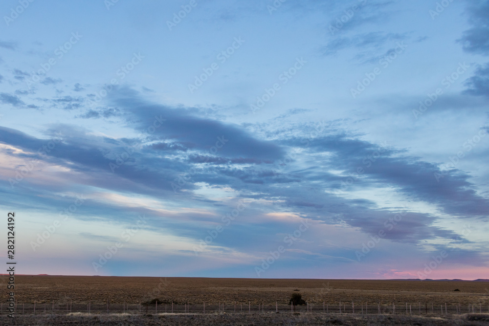 Obraz premium sky with clouds blue golden hour