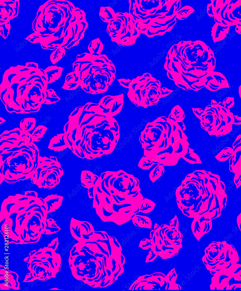 Seamless pattern with beautiful roses. Seamless pattern with beautiful roses.