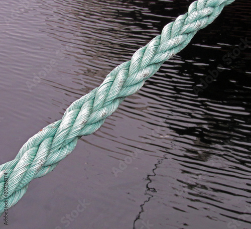 rope on water background