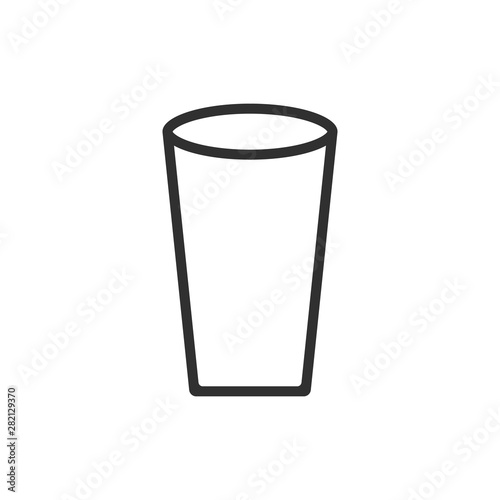 Water glass icon isolated on white background. Vector illustration.