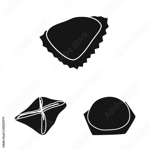 Vector illustration of cuisine and appetizer sign. Collection of cuisine and food stock symbol for web.