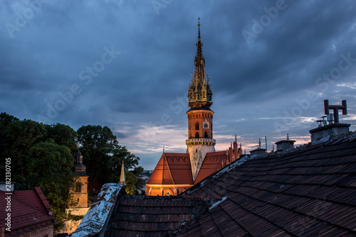 Cracow, st Joseph Church from the roof, Podgorze