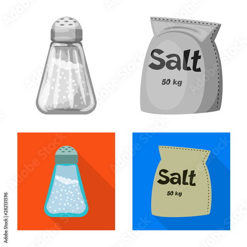 Isolated object of cooking and sea symbol. Set of cooking and baking vector icon for stock.