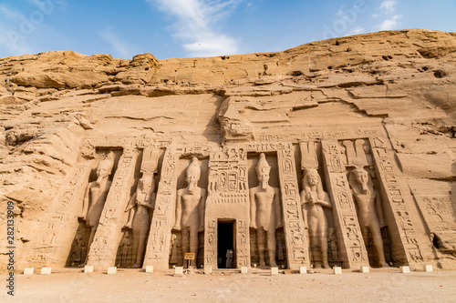 Abu Simbel temple, a magnificent landmark built by pharaoh Ramesses the Great, Egypt