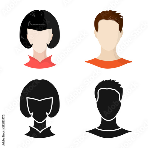 Vector illustration of professional and photo sign. Set of professional and profile stock symbol for web.
