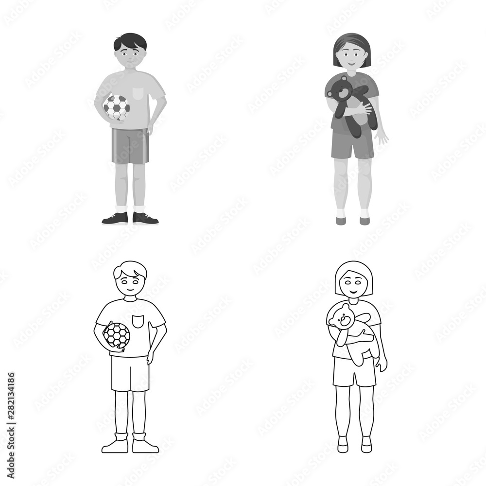 Isolated object of character and avatar symbol. Collection of character and portrait stock symbol for web. Isolated object of character and avatar symbol. Collection of character and portrait stock symbol for web.