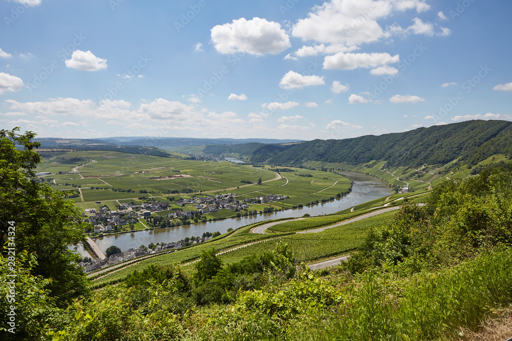 aerial view of river mosel