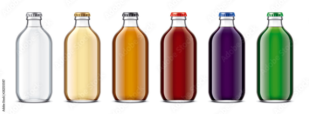 Glass bottles mockup. Glass bottles mockup.