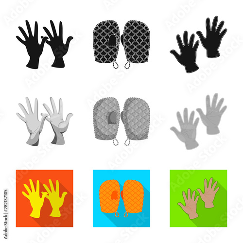 Vector design of silhouette and safety symbol. Collection of silhouette and comfort stock vector illustration.