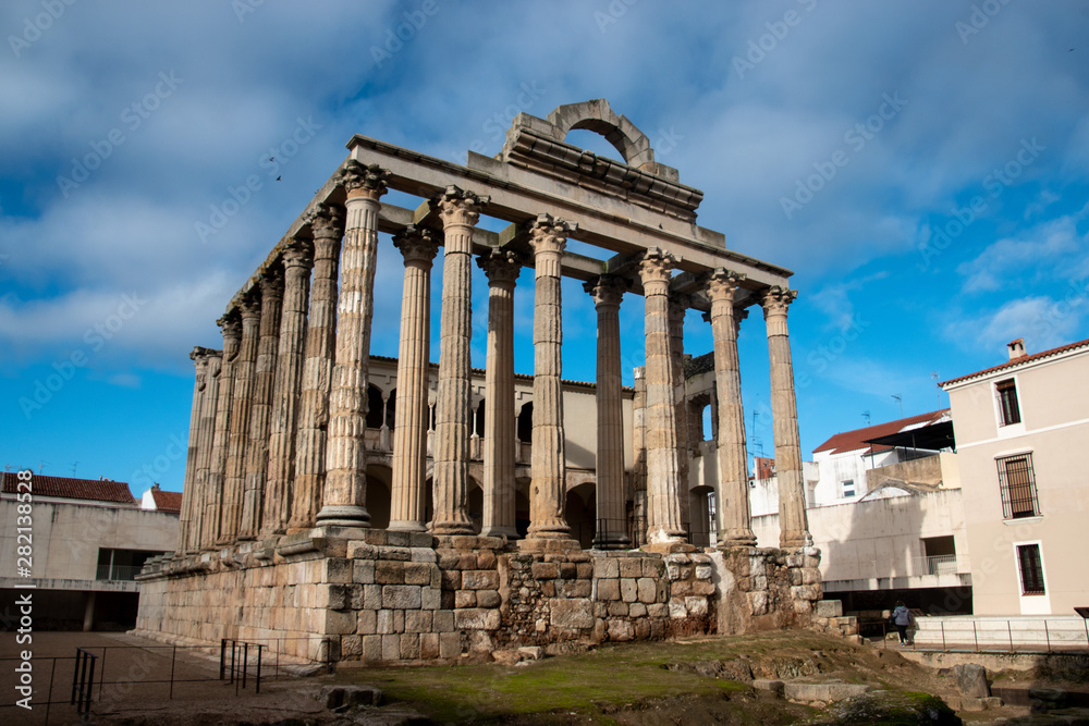 The Roman Temple of Diana in Merida, Spain