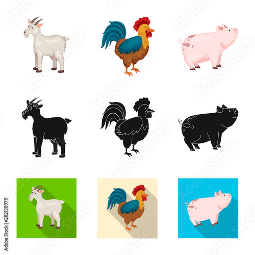 Isolated object of breeding and kitchen icon. Collection of breeding and organic vector icon for stock. © pandavector